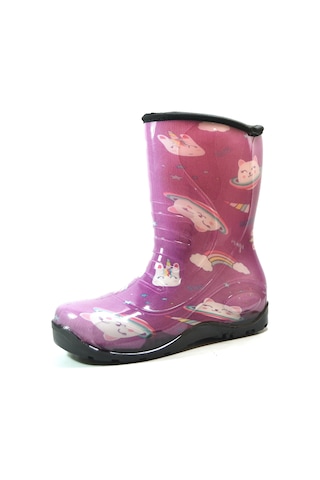 Onlo Ayakkabı Y.001 Fuşya Su Geçirmez Kız Çocuk Yağmur Çizme Fuşya