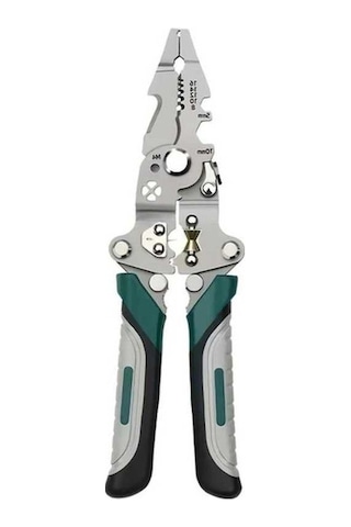 Fastbuy Green Tel Düzenleyici Pense - Katlanır Elektrikçi Aleti, Sıkma Kesme, Cıvata Anahtarı