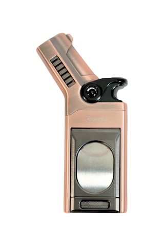 Cohiba Tek Torch Pürmüz Dahili S-v Cut & İğneli Bronz Metal Puro Çakmağı - Tr9483