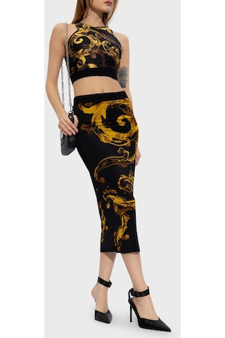 Versace Jeans Couture Bayan Top 76ham227 Js292 G89 Siyah-gold Siyah - Altın