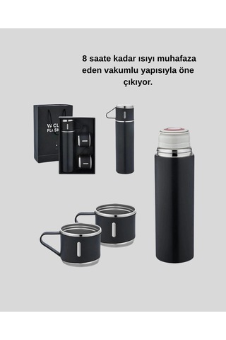 Mey İthalat 500 Ml Vakumlu Termos Çift Kat Paslanmaz Çelik, Sızdırmaz Kapağıyla Sıcak Ve Soğuk İç
