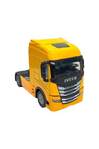 Işıklı Sesli Pilli Çek Bırak Metal Oyuncak Iveco Tır Sarı