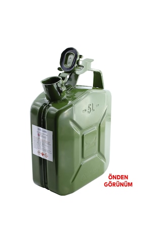 Badem10 King Metal Dayanıklı Benzin Akaryakıt Mazot Taşıma Doldurma Depolama Bidon Bidonu 5 Lt, Badem10