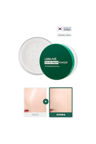 Lebelage Centella içeren, Yağlanma Karşıtı ve Makyaj Sabitleyici Toz Pudra LEBELAGE Cica No Sebum Powder