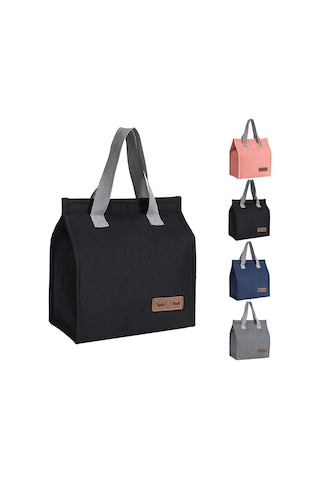 Kadınlar Ve Erkekler İçin Öğle Yemeği Çantaları, Yeniden Kullanılabilir Yalıtımlı Sızdırmaz Öğle Yemeği Kutusu Tote Çantası, Çocuklar, Kızlar, Erkekler Ve Yetişkinler İçin Soğutucu Çantalar Siyah Hh --