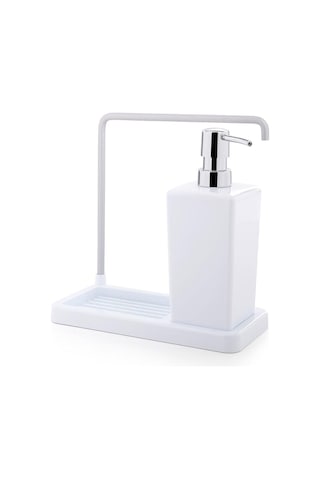 Luna Mutfak Sıvı Sabunluk Beyaz, Bez Askılı-1189