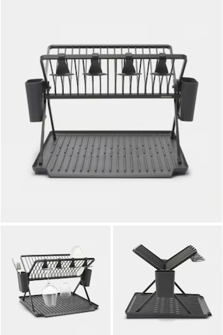 Tantitoni Koyu Gri Katlanabilir Büyük Bulaşıklık