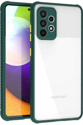 Galaxy Uyumlu A52 Kılıf Zore Kaff Kapak Koyu Yeşil