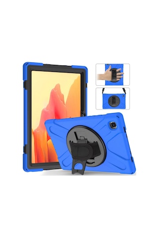 Samsung Galaxy T220 Tab A7 Lite 8.7 Kılıf Amazing Tablet Kapak - Mavi Arka Kapak