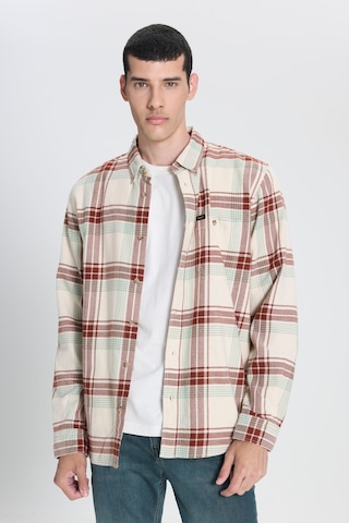 Lee Relaxed Fit Geniş Kesim Pamuk Ekru Gömlek Ceket L66I6720543 Ekru