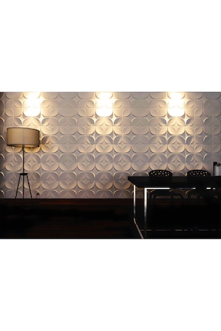 3 Boyutlu Boyanabilir Pvc Duvar Paneli Flora 50-50 Cm 4 Adet-1 Metrekare