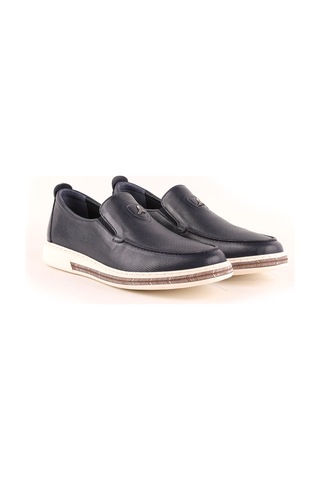 Lbr H1046 Erkek Deri Casual Ayakkabı Lacivert Lacivert