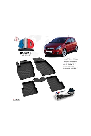 Opel Corsa D 4D Havuzlu Paspas 2007-2014 A+Kalite