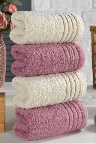 Casnack Diana Havlu Seti 4'lü 800gr. 50x90cm - Mürdüm-bej