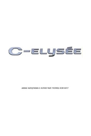 Citroen C-elysee Arma Bagaj Yazısı Yapıştırma 19cmx2.3cm 8417