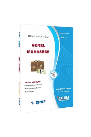 Aöf 1. Sınıf Genel Muhasebe Güz Dönemi 1. Yarıyıl Konu Anlatımlı Soru Bankası