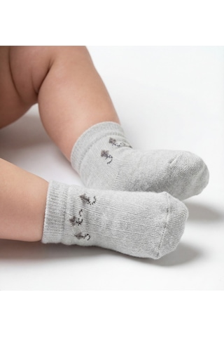 Babycosy Organic Wear Premium %100 Organik,6 Lı Bebek Çorap Doğal Ton,pamuklu,yenidoğan Çorap,0-24 Ay Çok Renkli