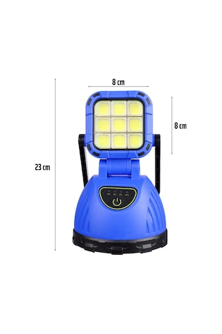 Powermaster Pm-8033c 6 Modlu El Feneri Ve Işıldak Acil Durum Lambası 9 Cob Ledli Solar Şarjlı