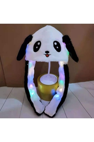 Panda Işıklı Kulakları Kalkan Şapka Tk-74