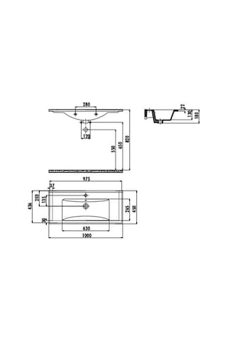 Creavit Su Etajerli Lavabo 45 x 100 CM Su100-00Cb00E-0000