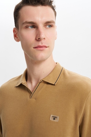 Arma Erkek Regular Fit Polo Yaka Kazak Karbon Fırçalı Selanik, %65 Pamuk %35 Polyester, Düğmesiz Basic K30554698602 Acı Kahverengi