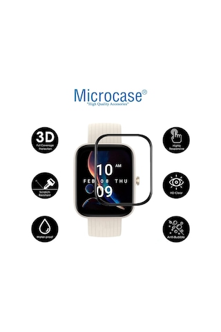 Amazfit Gts 4 Mini Tam Kaplayan Kavisli Ekran Koruyucu 3D Pet Fim - AL3385