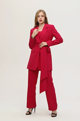 Ardanewline Feminist Fuşya Crop Pantolon Ceket Üçlü Takım 0106308 12