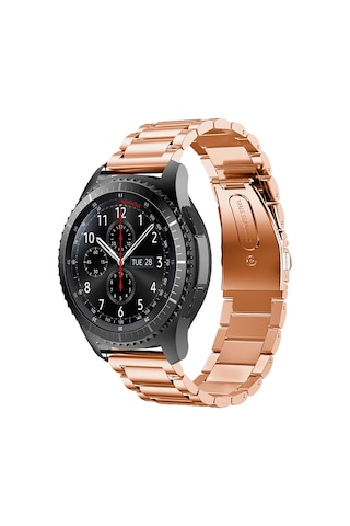E2M Samsung Uyumlu Watch 20mm KRD-05 Klasik Metal Rose Go