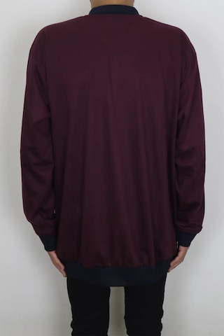 Santa Dmc Tekstil Erkek Bordo Klasik Kesim Rahat Kalıp Tek Cepli Polo Yaka Kışlık Battal Kazak Bordo