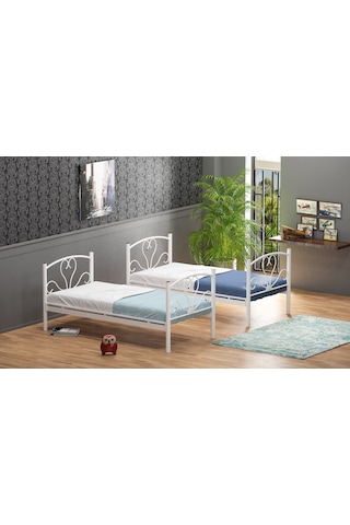 Ejdermetal Metal Ranza Beyaz 90x190 (Yataksiz)