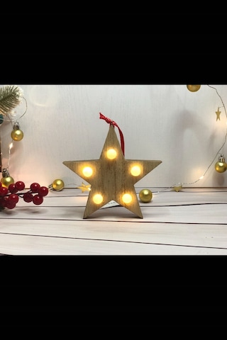 Yıldız Led Işıklı Yılbaşı Ağaç Süsü Gün Işığı