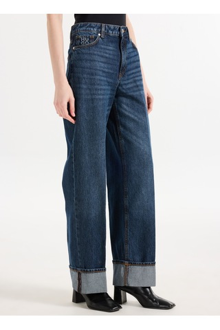 Hugo Mavi Kadın %100 Pamuk Denim Pantolon 50542144
