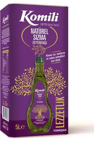 Komili Lezzetlik Yumuşak Natürel Sızma Zeytinyağı 5 L