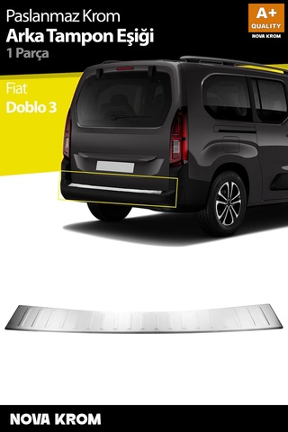 Fiat Doblo 3 Krom Arka Tampon Eşiği 2023 Üzeri