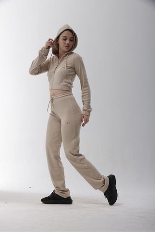 Kaşkorse Bej Fitilli Eşofman Altı Bej