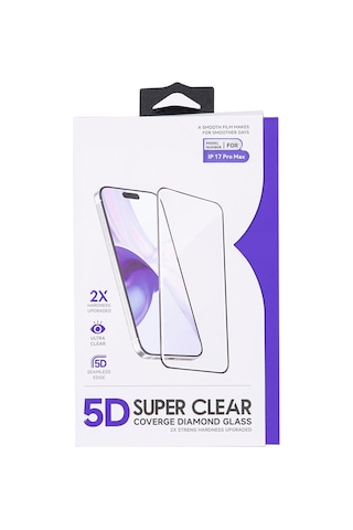 Bloominbag 5d Full Cover Temperli Cam Apple Uyumlu iPhone 18 Pro Max/17 Pro Max Ekran Koruyucu