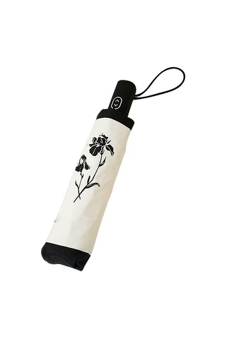 Fransız Vintage Otomatik 3 Katlanır Şemsiye Taşınabilir Seyahat Güneş Yağmur Koruması Diğer