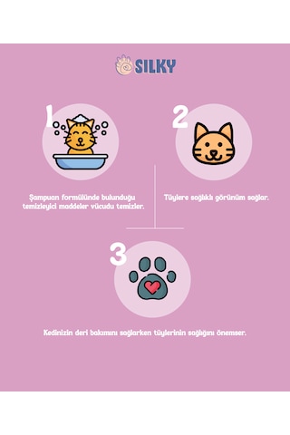 Silkypetwash - Kedilere Özel Kiraz Çiçeği Özlü Şampuan - 250ml