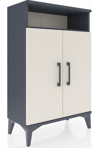 Arges Komodin 3 Raflı 2 Kapaklı 60x30x96 Antrasit-aytaşı Antrasit