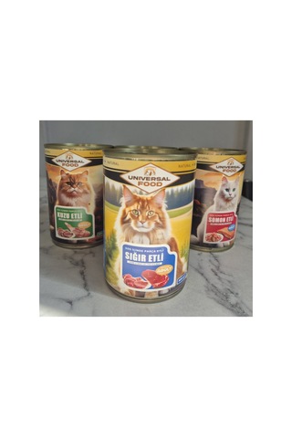 Premium Yetişkin Yaş Kedi Maması 4 Çeşit. Her Biri 400 Gr