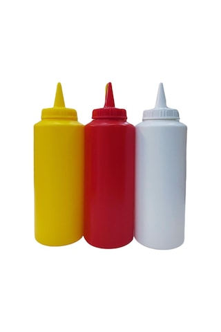 1000 Ml 3 Adet Renkli Sosluk Fişek Ketçap-mayonez-hardal 0