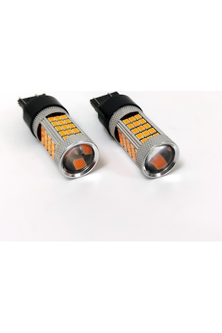 Femex Premium T20 7443 9W Led Ampul Çift Duy Turuncu 2835 Chip Me