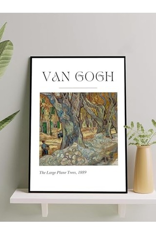 Large Trees Büyük Ağaçları Sanatsal Çerçeveli Tablo - Çerçeveli Poster