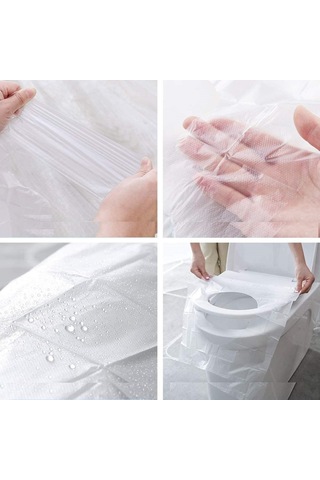 Periboia 10 Adet Biyobozulur Klozet Kapağı Poşeti Seyahat Tipi Ta Çok Renkli