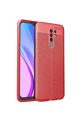 Xiaomi Redmi 9 Kılıf Zore Niss Deri Desenli Silikon Kılıf