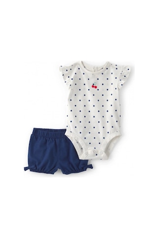 Carter's Kız Bebek Body Şort Set 1u564310 Mavi