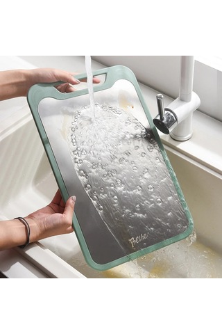 Kesme Tahtası, 1 Adet, Çift Taraflı Paslanmaz Çelik Plastik Çok İşlevli Kesme Tahtası Sebze Ve Et İçin 35 22cm