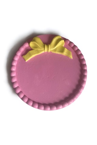 El Yapımı Taş Bardak Altlığı - Çok Amaçlı Dekoratif Tabak 11 Cm Pembe