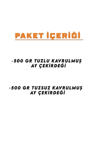 İpek Değirmen Kavrulmuş Tuzlu Tuzsuz Ay Çekirdeği İri Taze Yerli Set 2 x 500 G