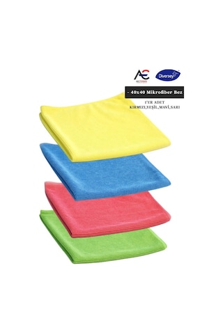 Solare Microjet Mikrofiber Temizlik Bezi Çok Renkli 4'lü 40 x 40 CM Solare Microjet Mikrofiber Temizlik Bezi Çok Renkli 4'lü 40 x 40 CM